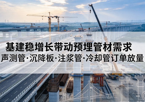 平谷区基建稳增长带动预埋监测管材需求，声测管、沉降板、注浆管订单持续放量